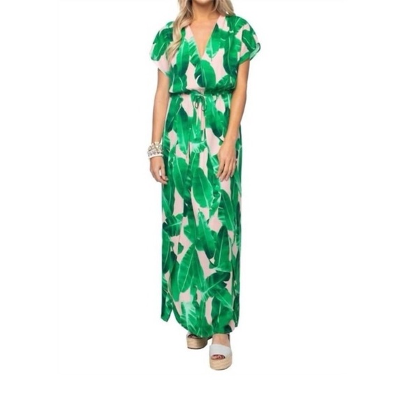 Buddy Love Palm Print Maxi Dress Small - Picture 1 of 9